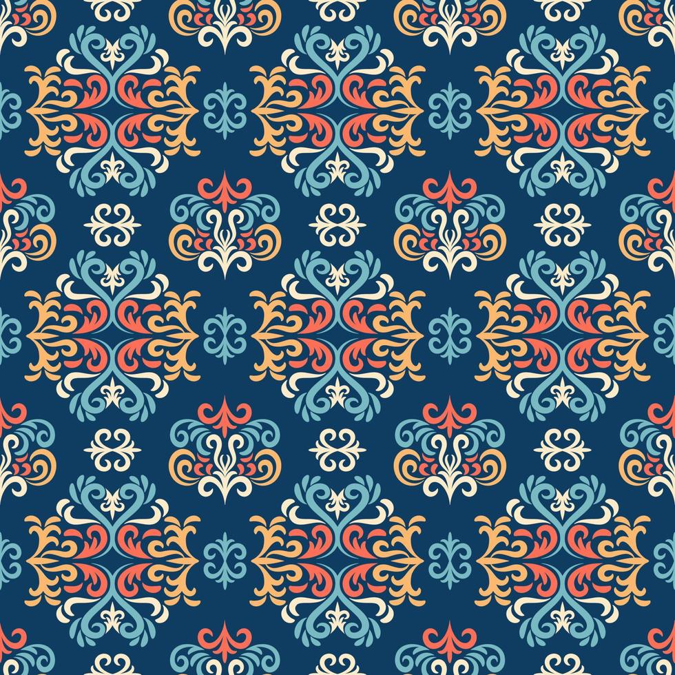 Oriental Damask Seamless Pattern Ornament vector
