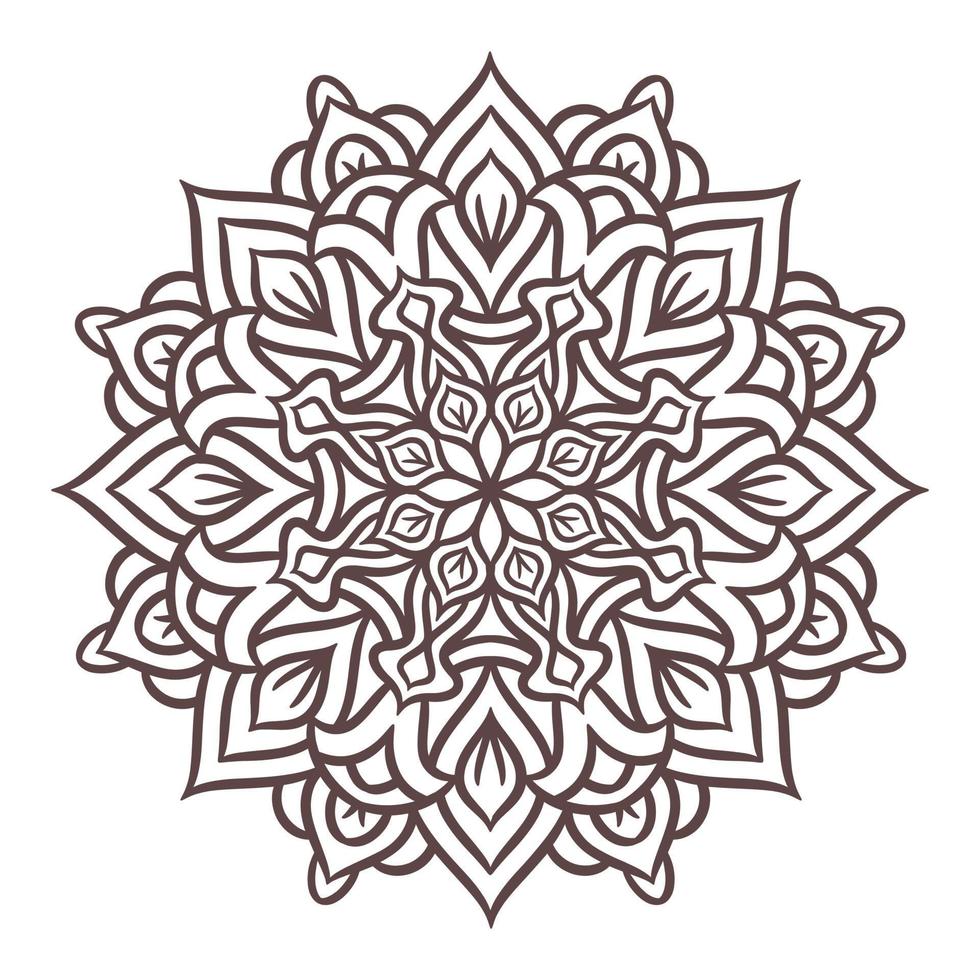 patrón de ornamento redondo de mandala étnico vector