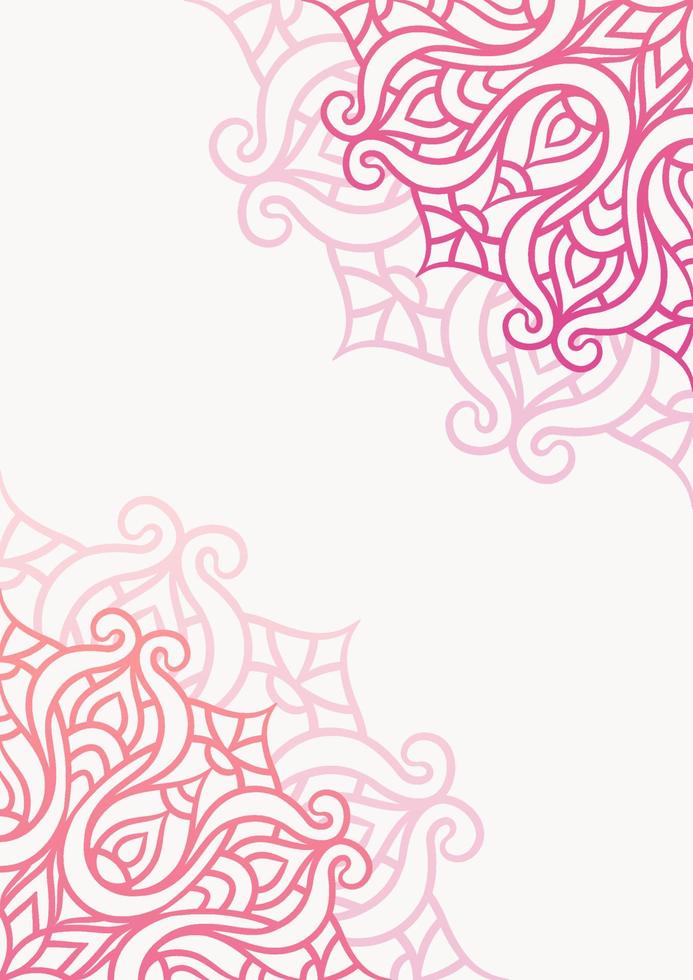 Continental retro mandala background with gradient vector