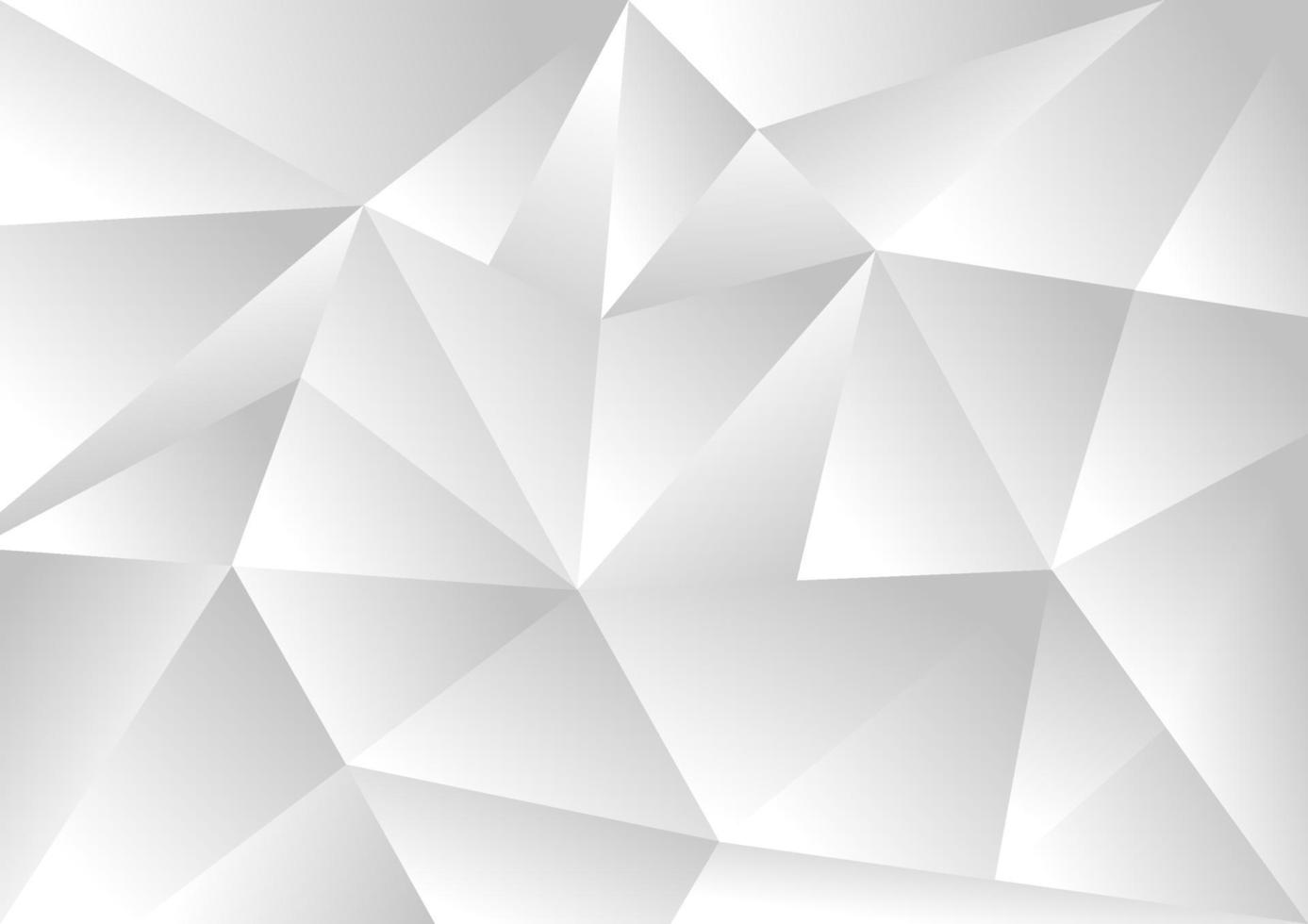 Abstract modern white and grey chaotic polygonal background vector