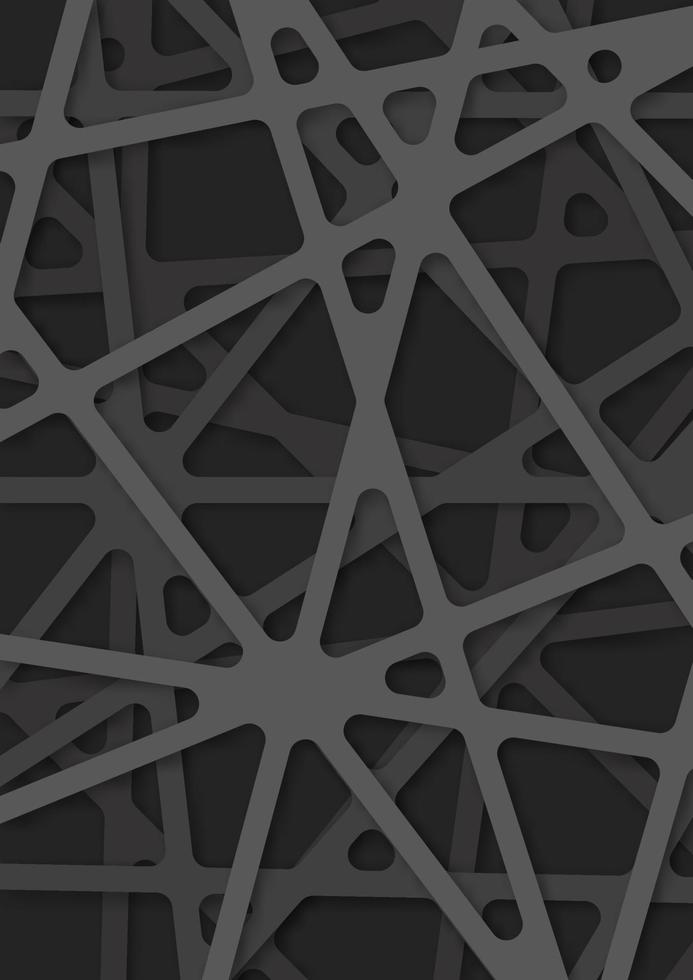 Modern abstract papercut background with geometric shapes vector