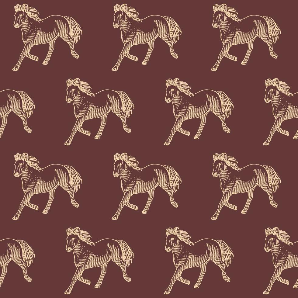 Animal horses seamless pattern texture vector