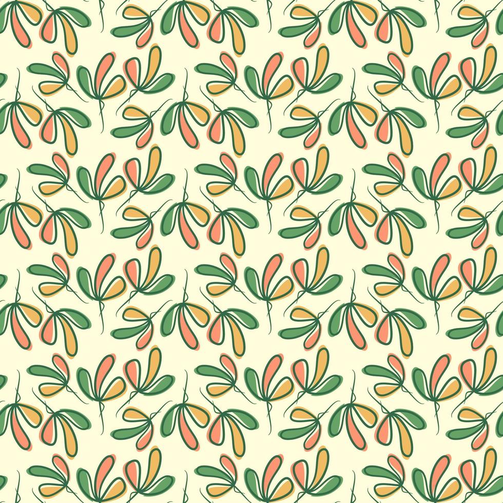 Botanical floral leaves seamless pattern. Floral pattern, Green leaves vector
