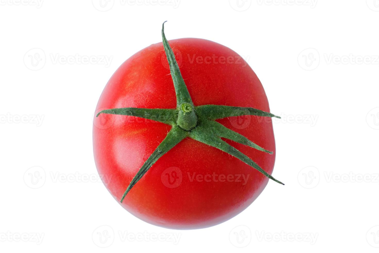 red tomato on a white background, isolate photo