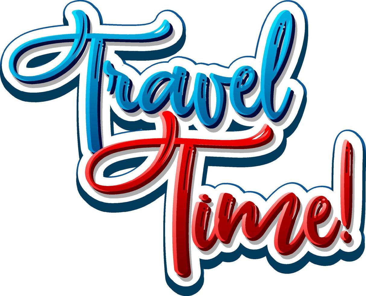 Travel Time typography design vector