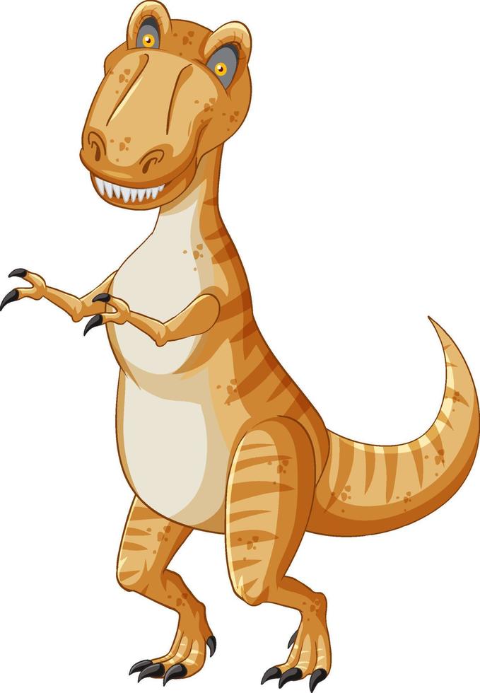 tiranosaurio rex dinosaurio personaje de dibujos animados vector