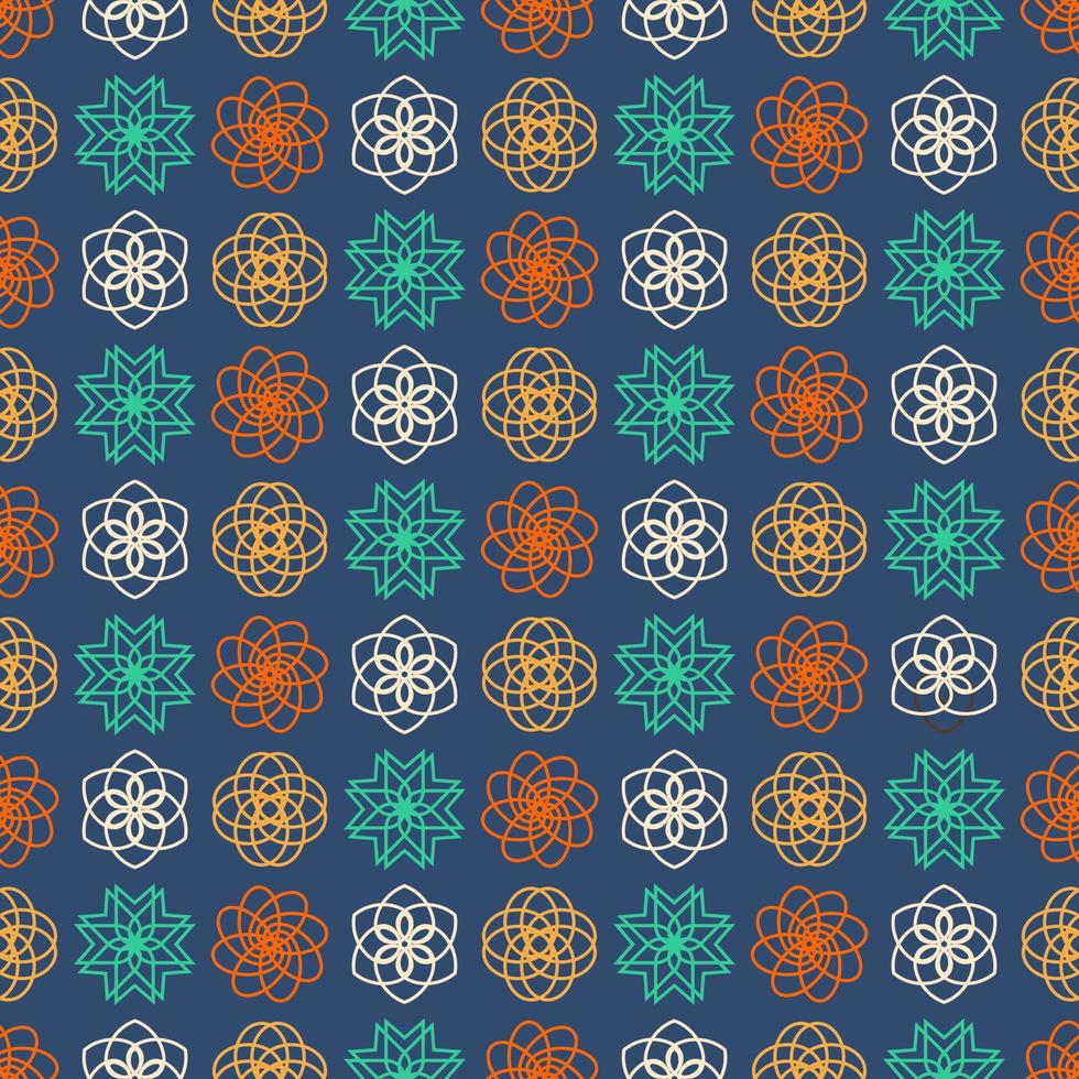 Geometric Seamless Pattern, Abstract geometric hexagonal vector