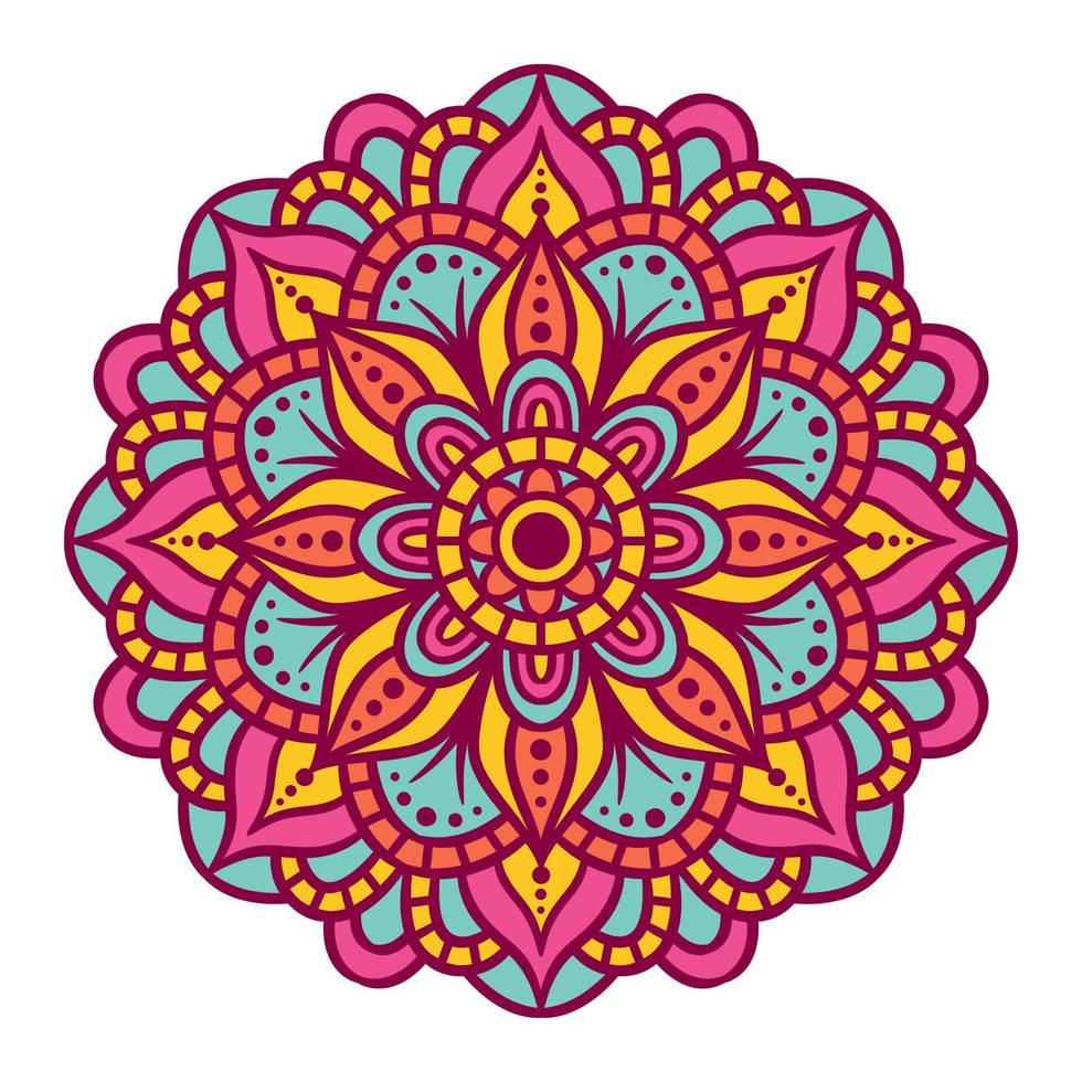 Ethnic Mandala Round Ornament Pattern vector