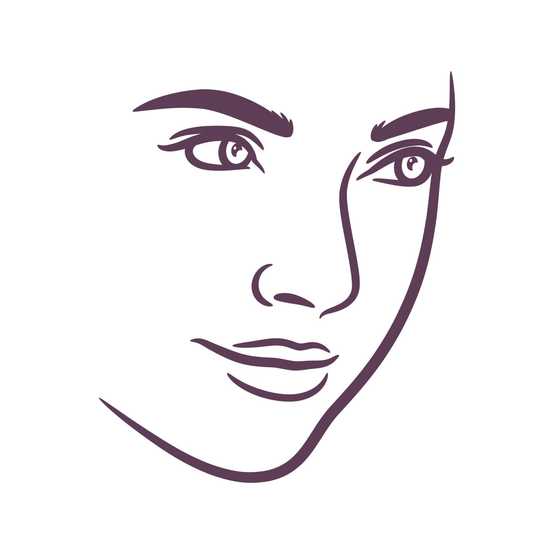 Woman Profile Line Vector Art Icons and Graphics for Free Download