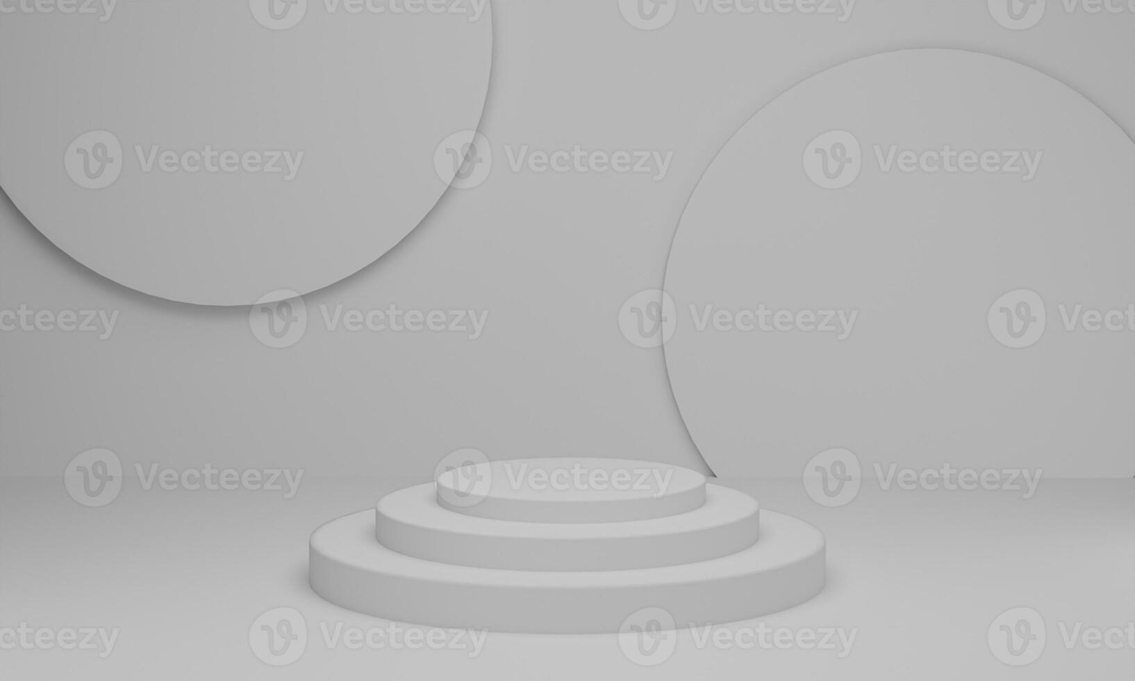 3d render. cylinder podium on white background Abstract minimal scene with geometric. photo