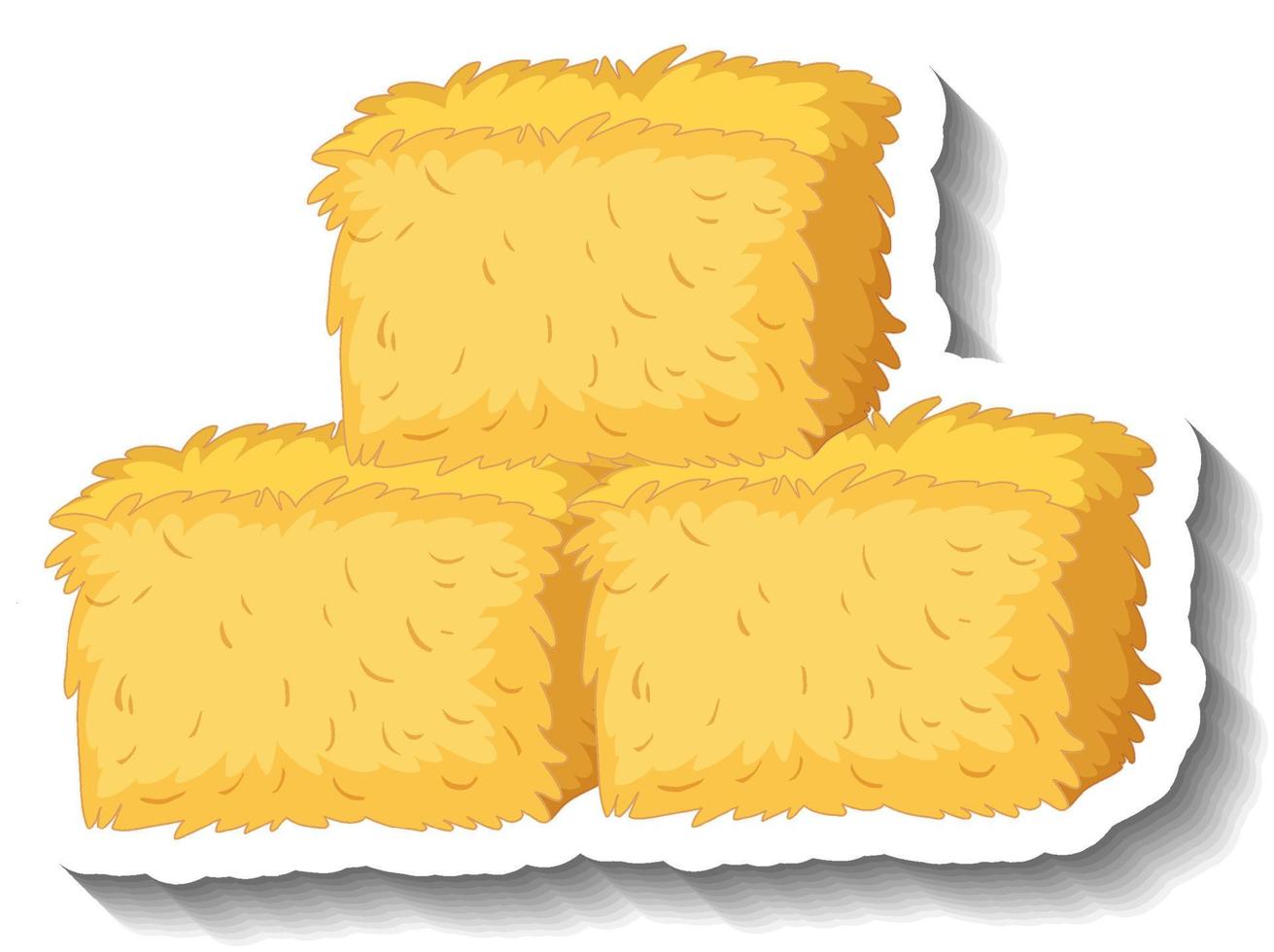 Square haystacks group on white background vector