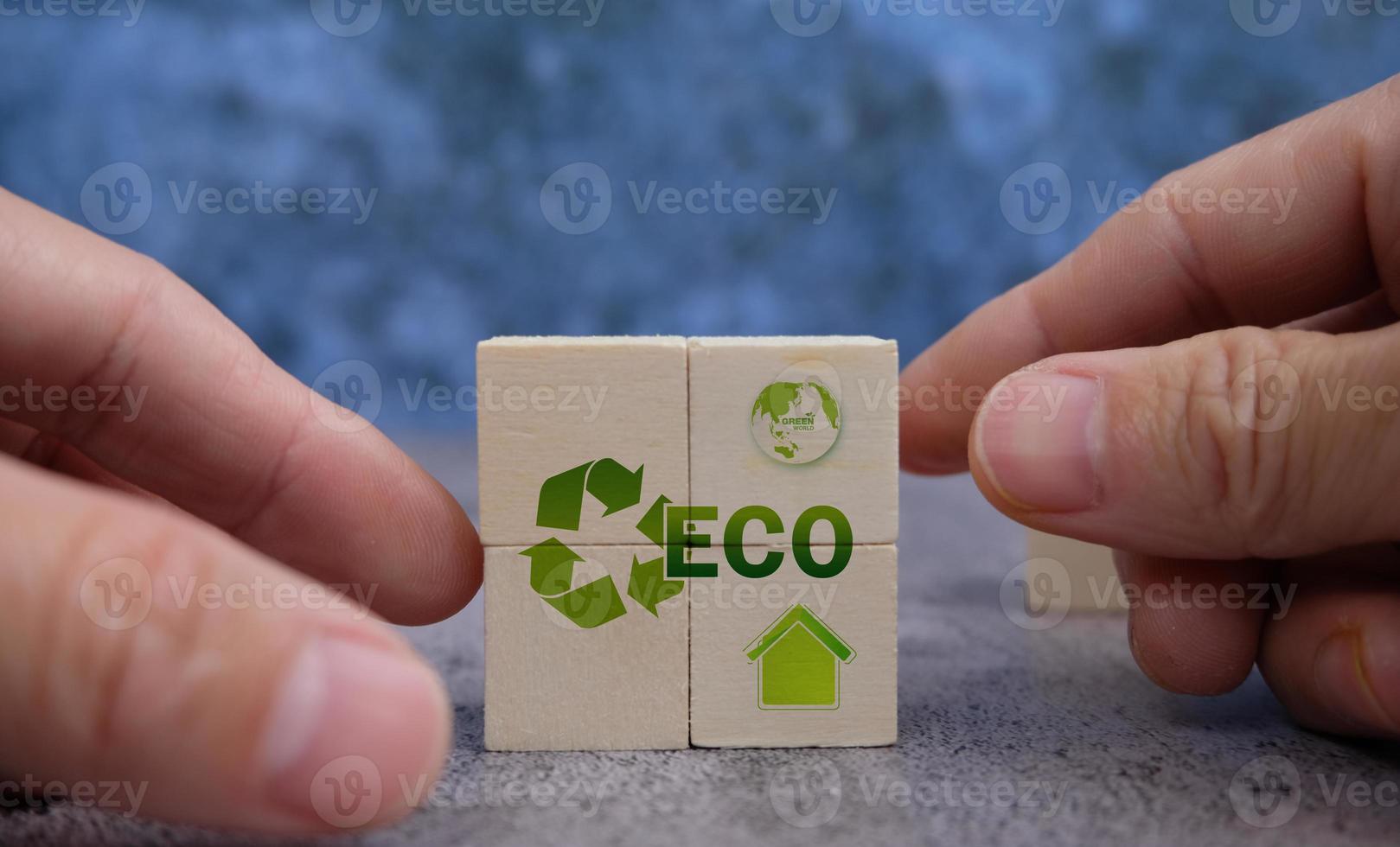 Concept of saving the world and doing business in an environmentally friendly manner, The idea of rescuing the world, as well as the concept of sustainable development, The concept of ecology photo