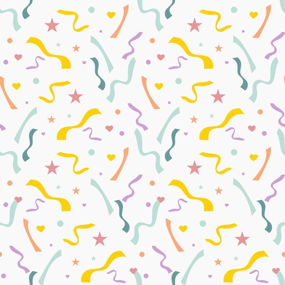 papel tapiz colorido con confeti para cumpleaños vector