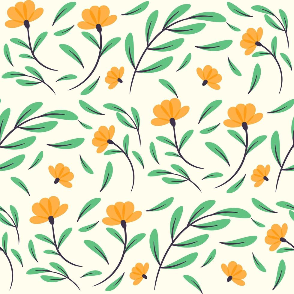 Beautiful Abstract Floral Seamless Pattern vector