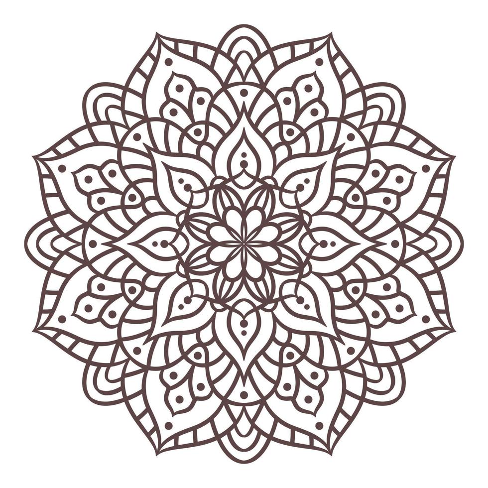 patrón de ornamento redondo de mandala étnico vector