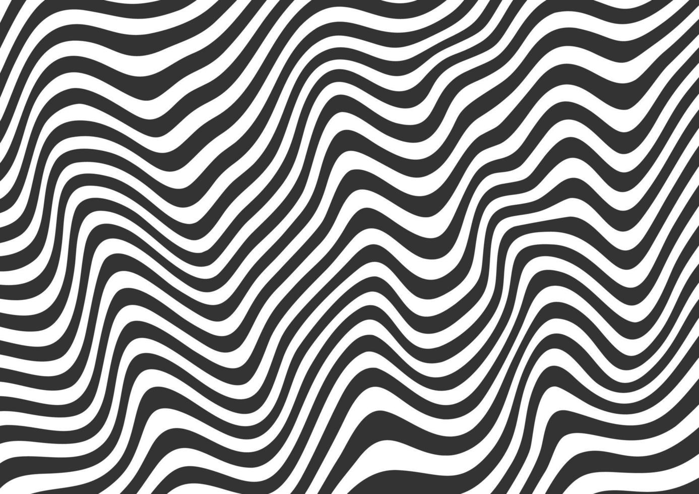 fondo de rayas de líneas onduladas en blanco y negro abstracto vector