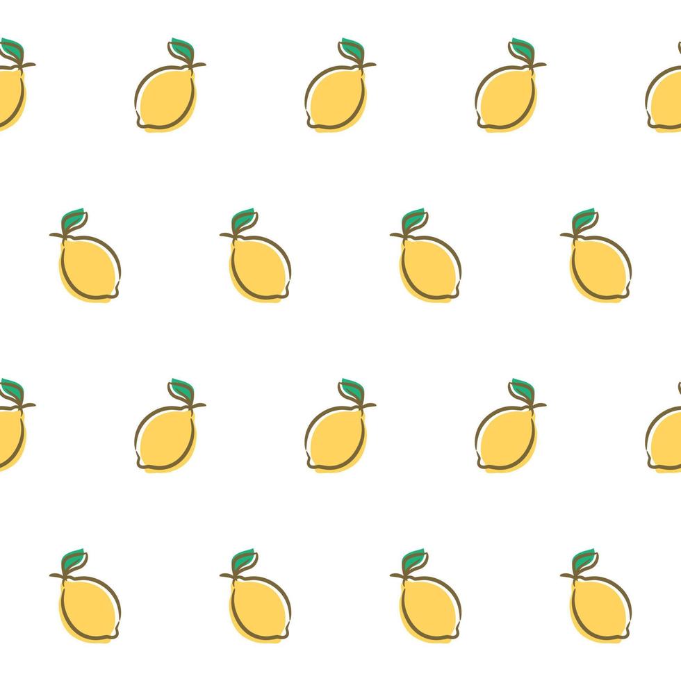 Tropical seamless pattern with yellow lemons vector