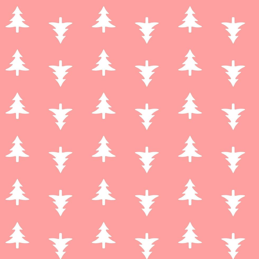 Winter seamless pattern with christmas trees vector
