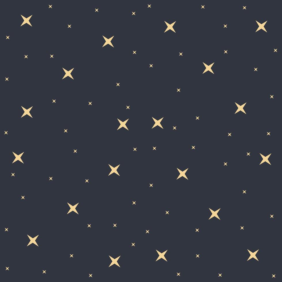 Seamless pattern with night sky and stars vector