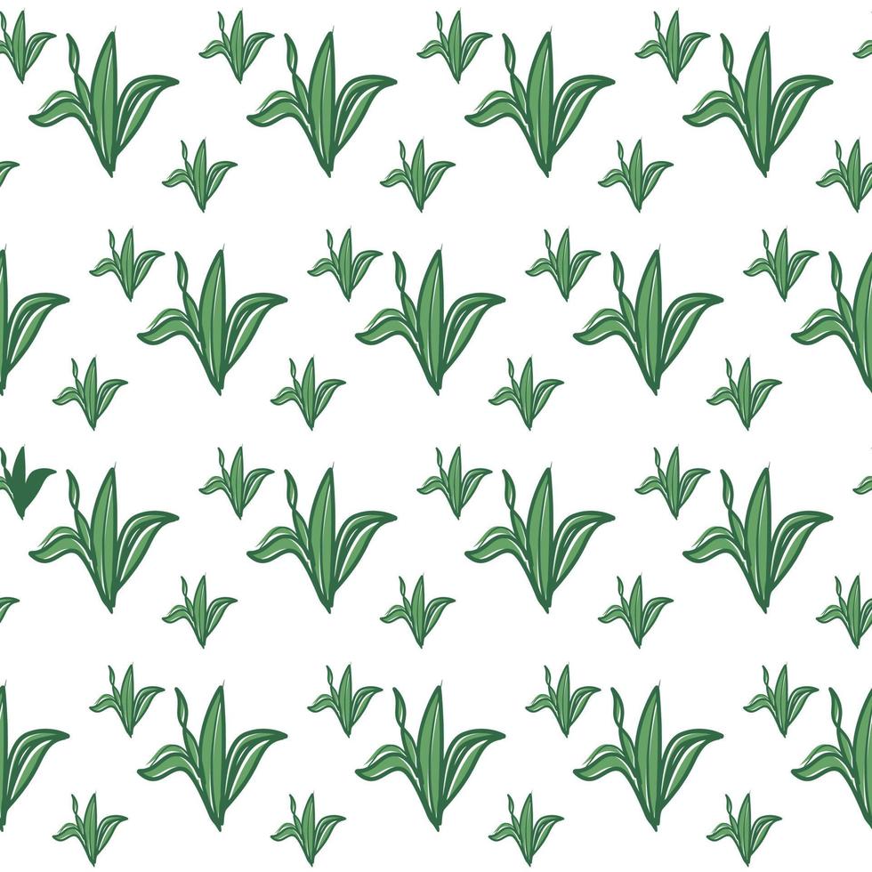 Botanical floral leaves seamless pattern. Floral pattern, Green leaves vector