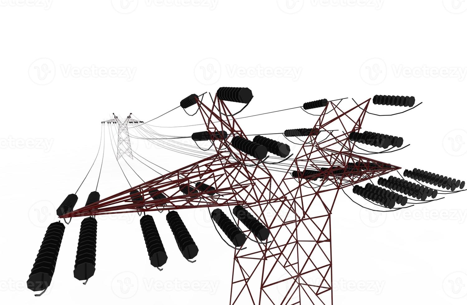 Electricity tower 3d illustration rendering photo