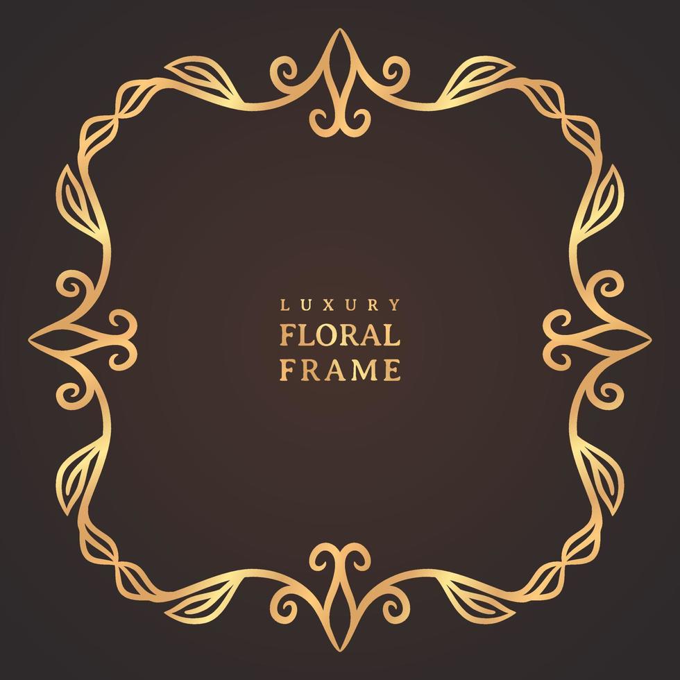 Elegant luxury vintage gold decorative frame vector