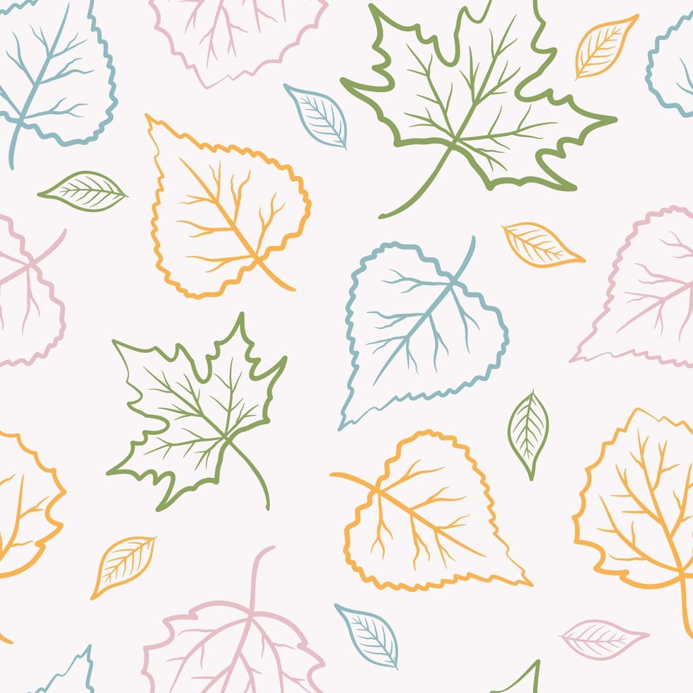 hand drawn autumn leaves seamless pattern 6035505 Vector Art at Vecteezy