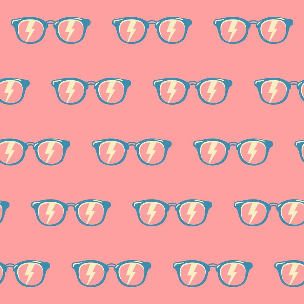 Seamless pattern background sunglasses with color vector