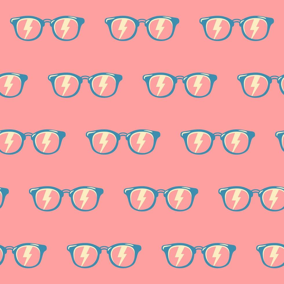 Seamless pattern background sunglasses with color vector