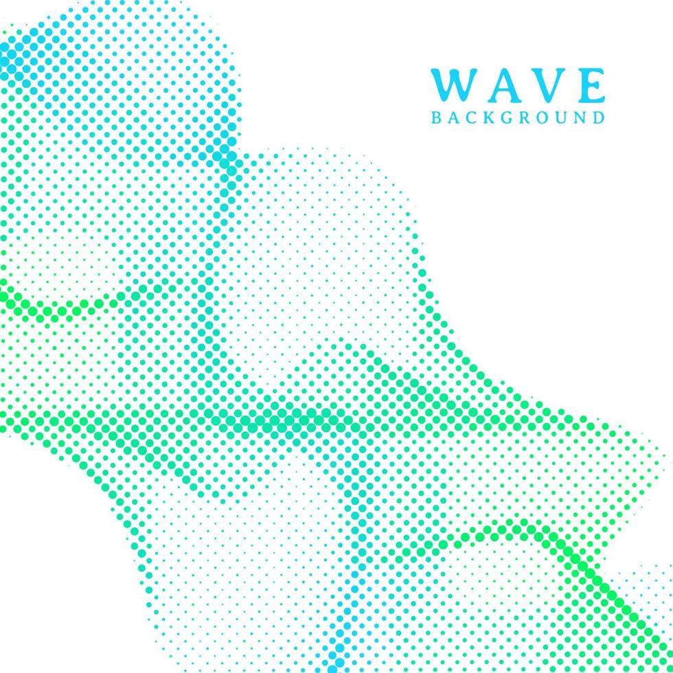 Abstract wavy colorful gradient dots halftone background vector