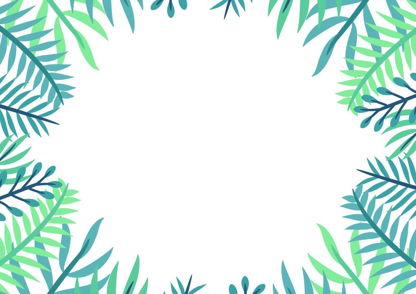 Modern tropical leaves background design vector