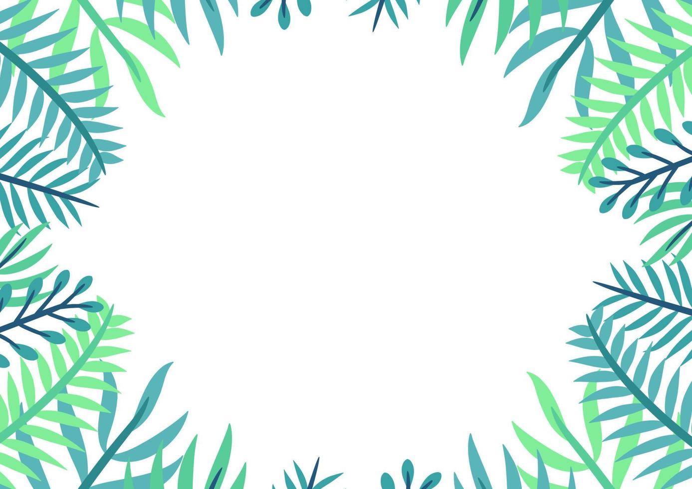 Modern tropical leaves background design vector