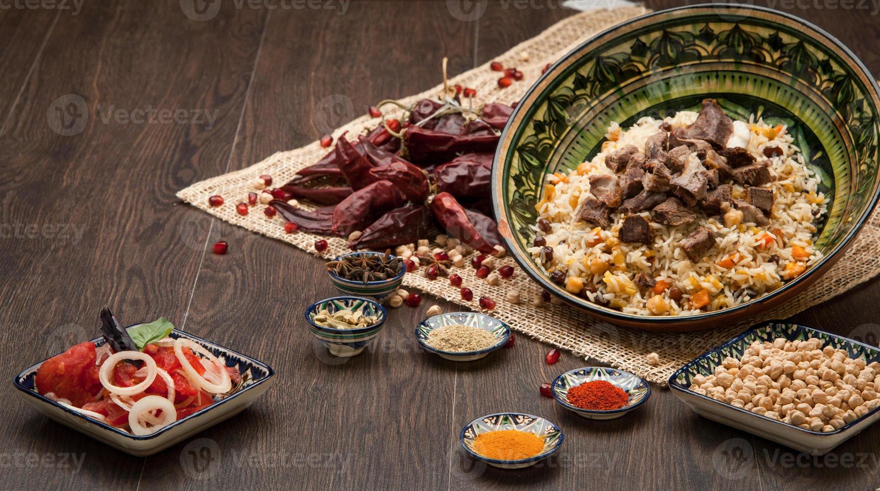 The National Eastern pilaf with spices 6035619 Stock Photo at Vecteezy