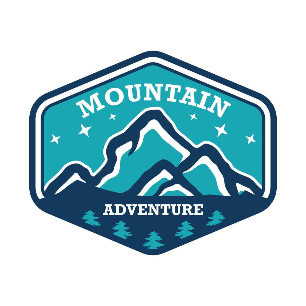 ilustración de montaña, vector de aventura al aire libre