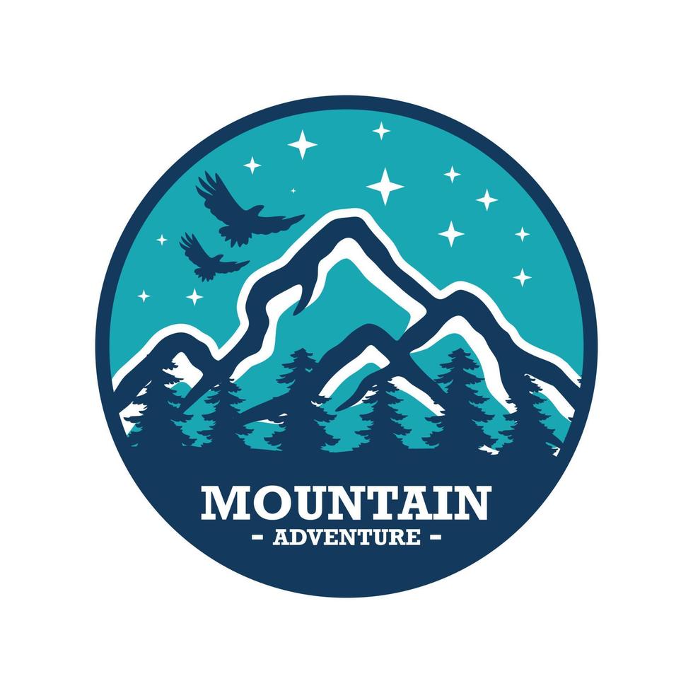 Mountain illustration, outdoor adventure vector