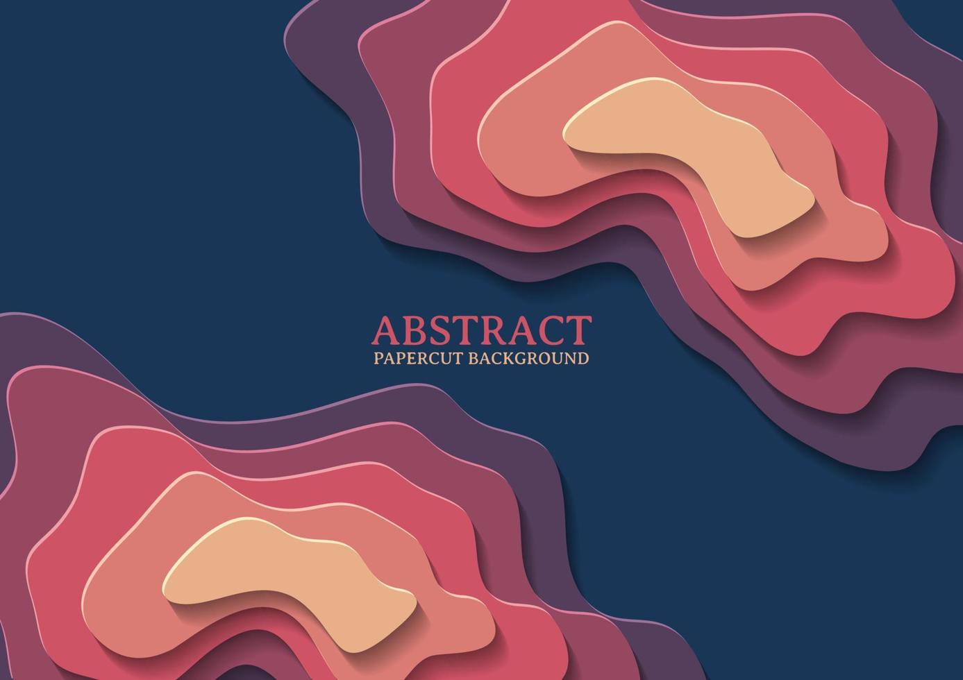 abstract papercut design background with overlap layer vector