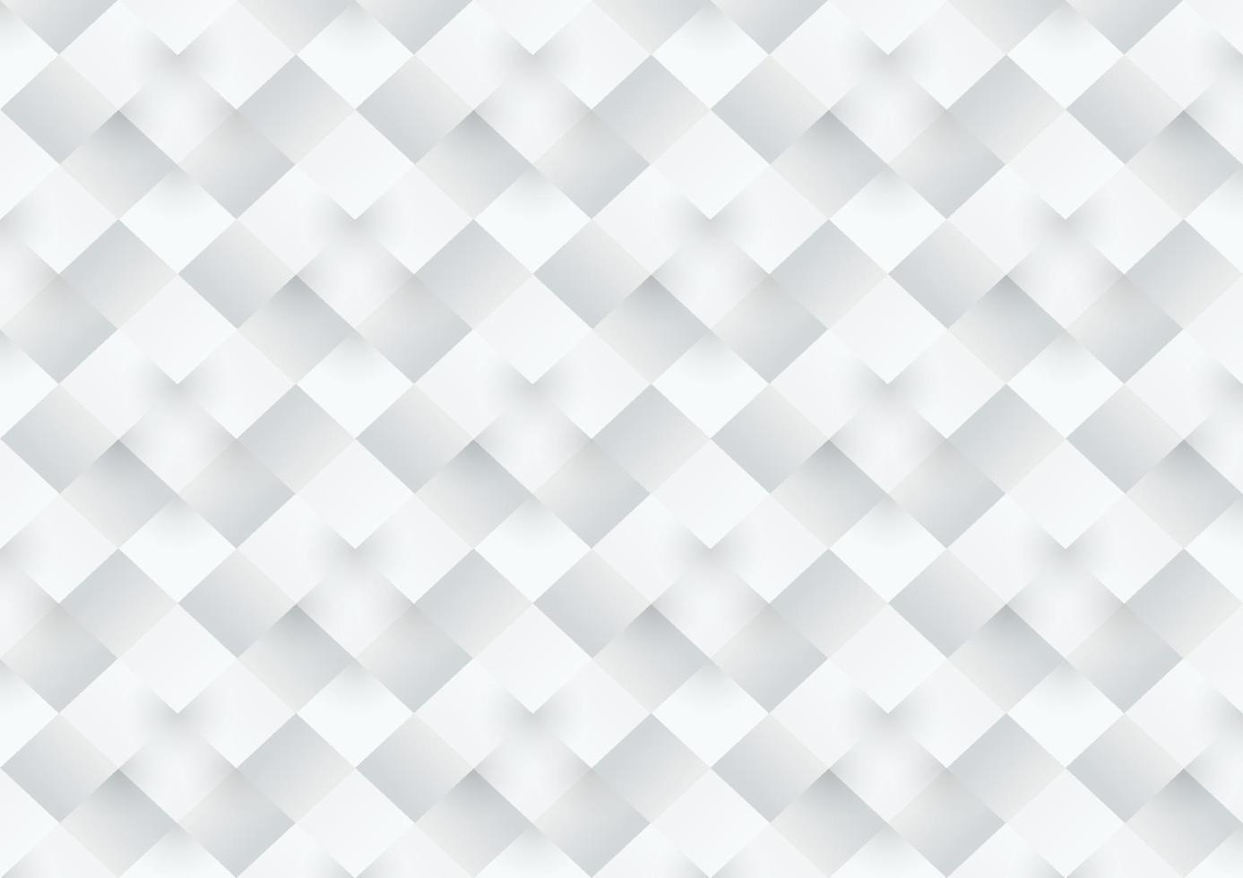 Abstract white and grey square background texture vector