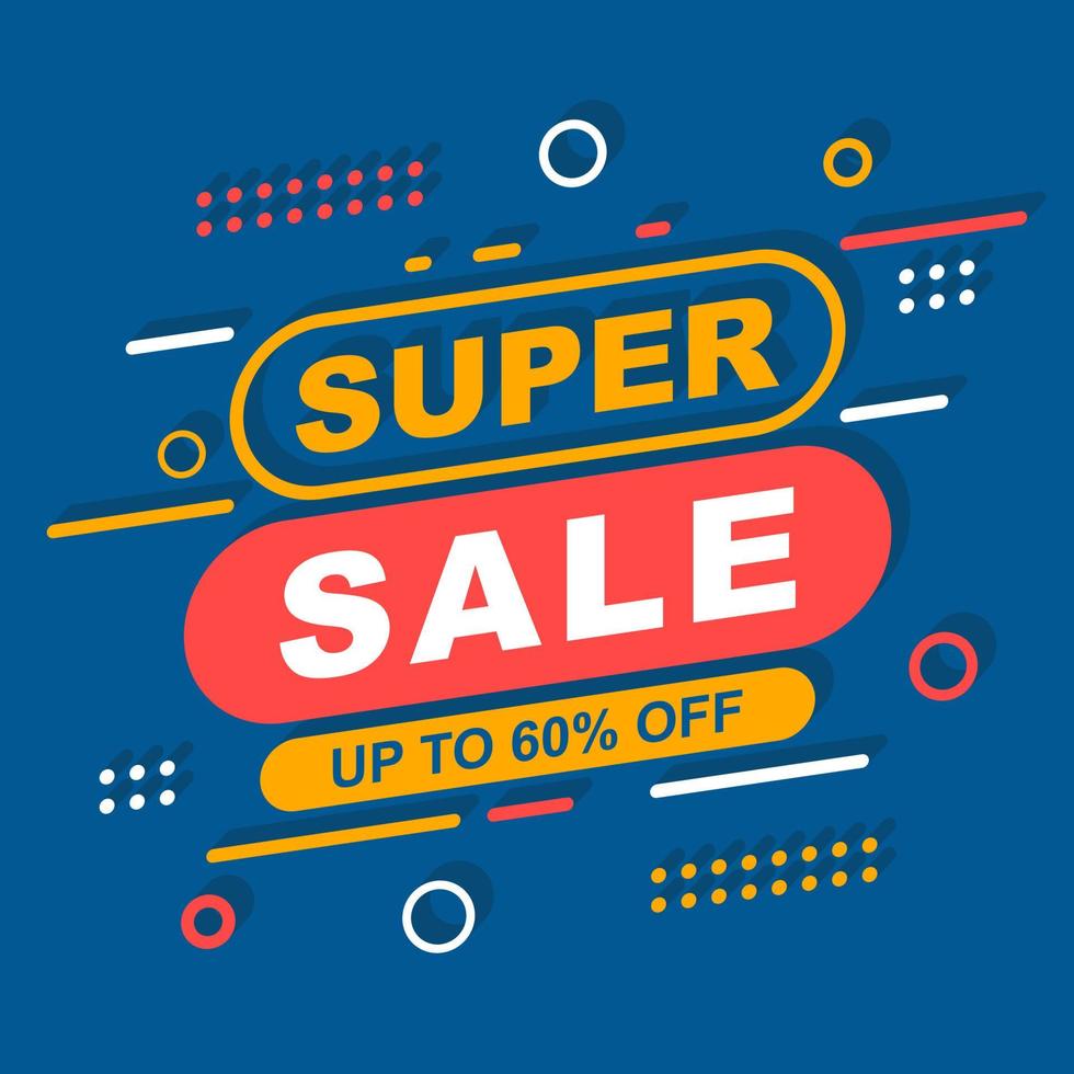 Sale discount banner template promotion vector