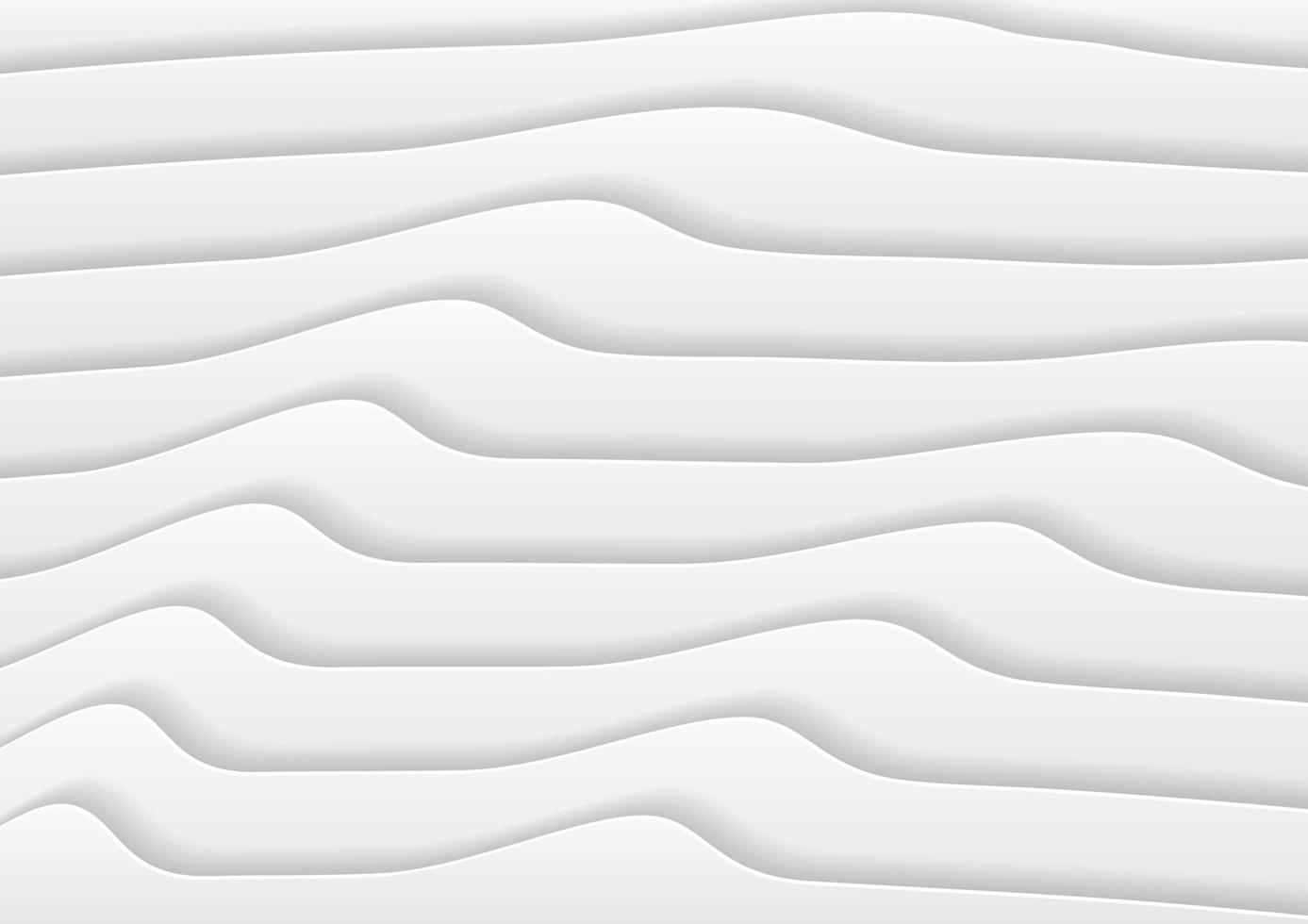 fondo abstracto de onda blanca con estilo papercut vector