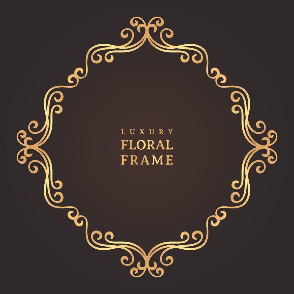 Elegant luxury vintage gold decorative frame vector