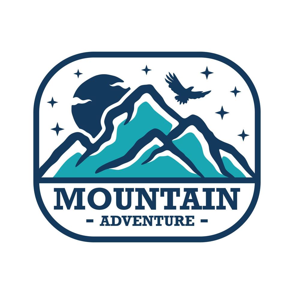 ilustración de montaña, vector de aventura al aire libre