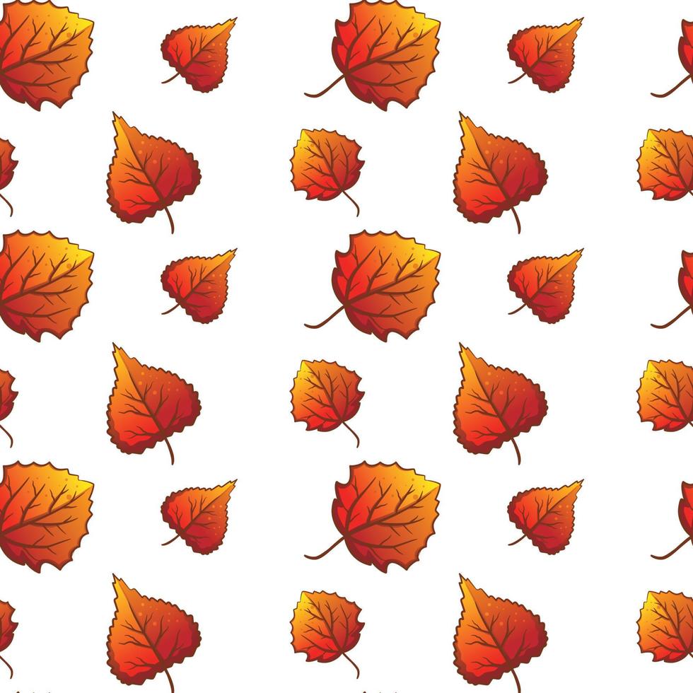 hand drawn autumn leaves seamless pattern vector