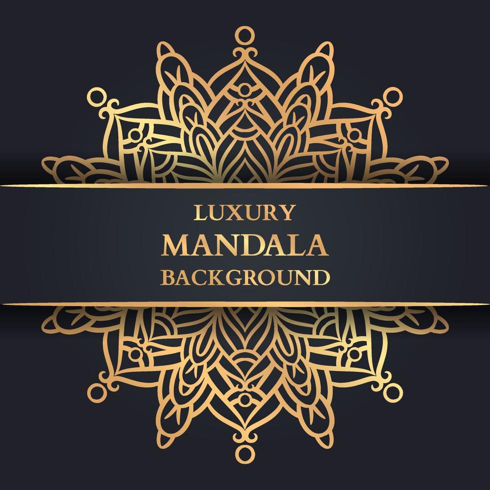 Luxury Mandala Background With Golden Arabesque vector