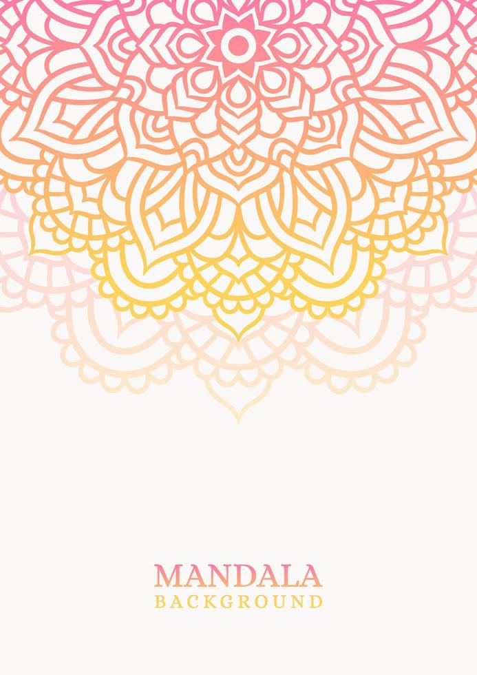 fondo de ornamento redondo de mandala con degradado vector