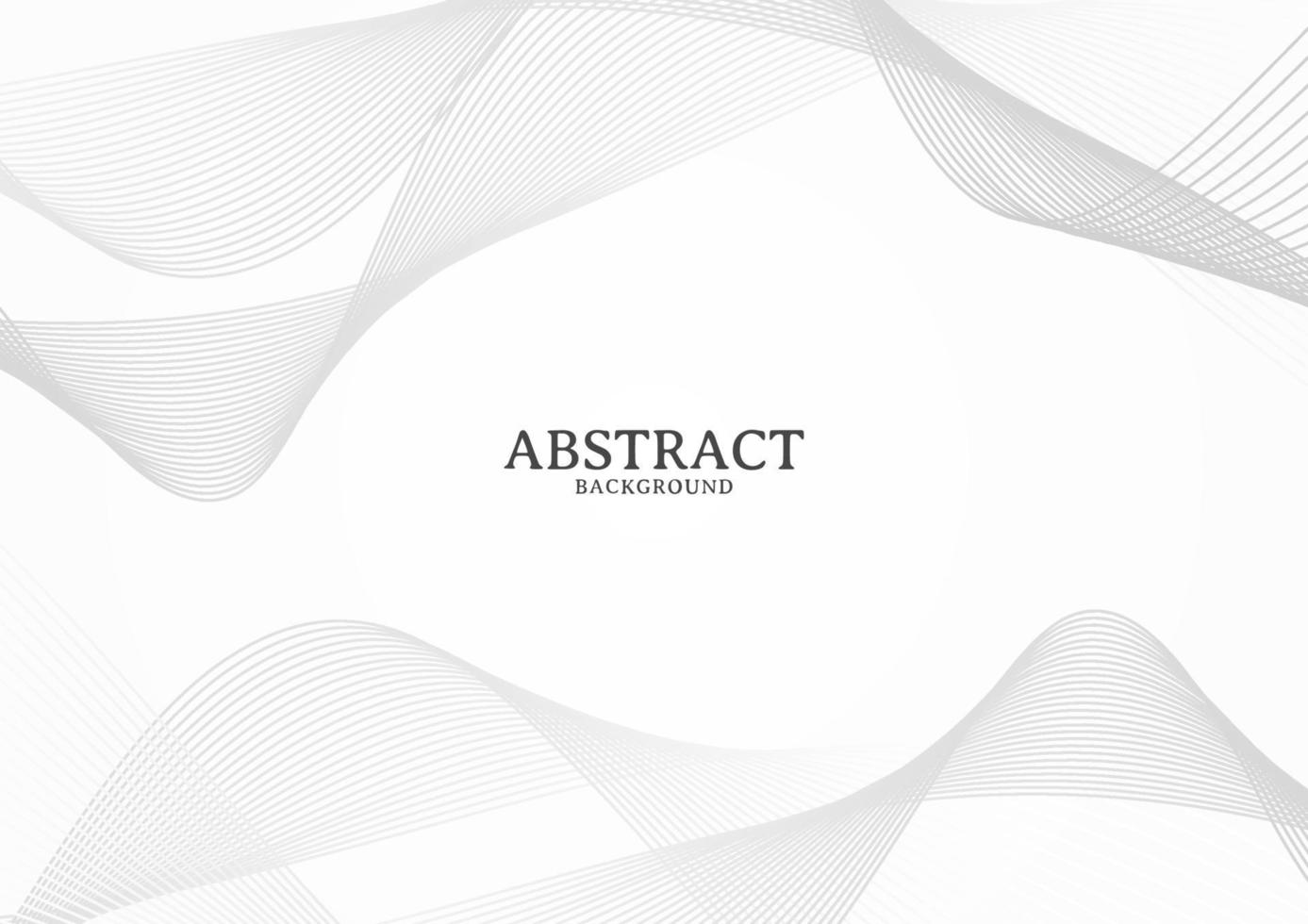 Abstract white and grey wave line design element vector