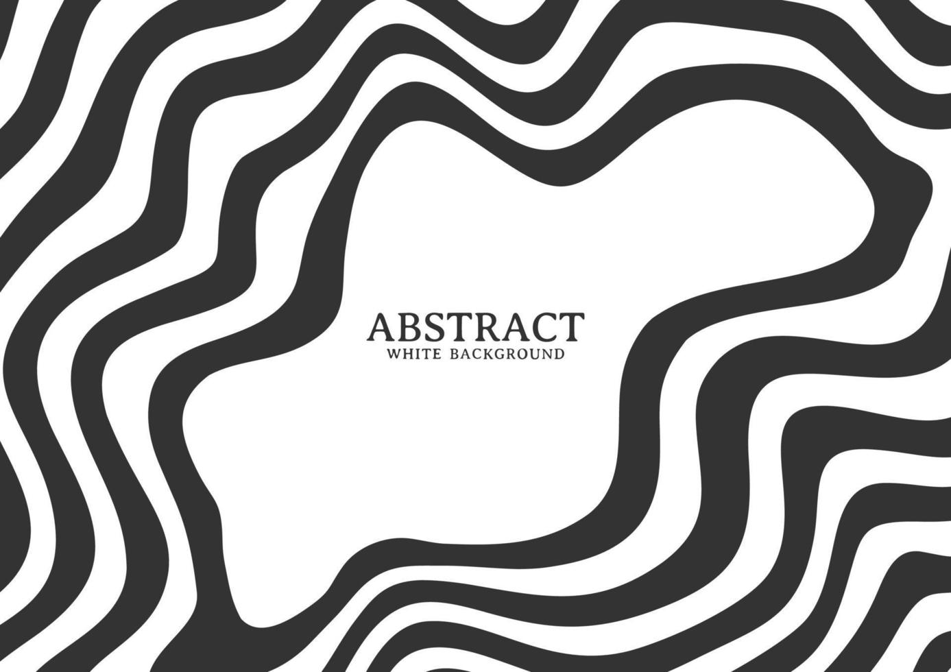 Abstract black and white wavy lines striped background vector