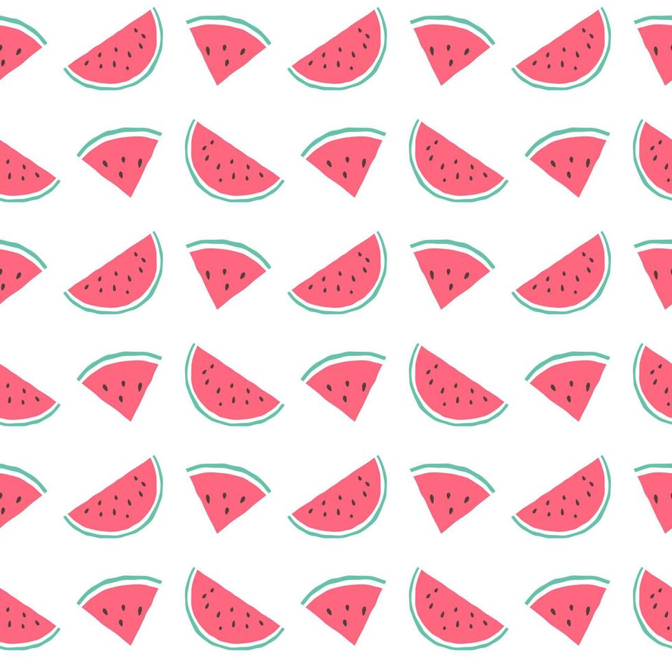 Watermelon seamless pattern background design vector