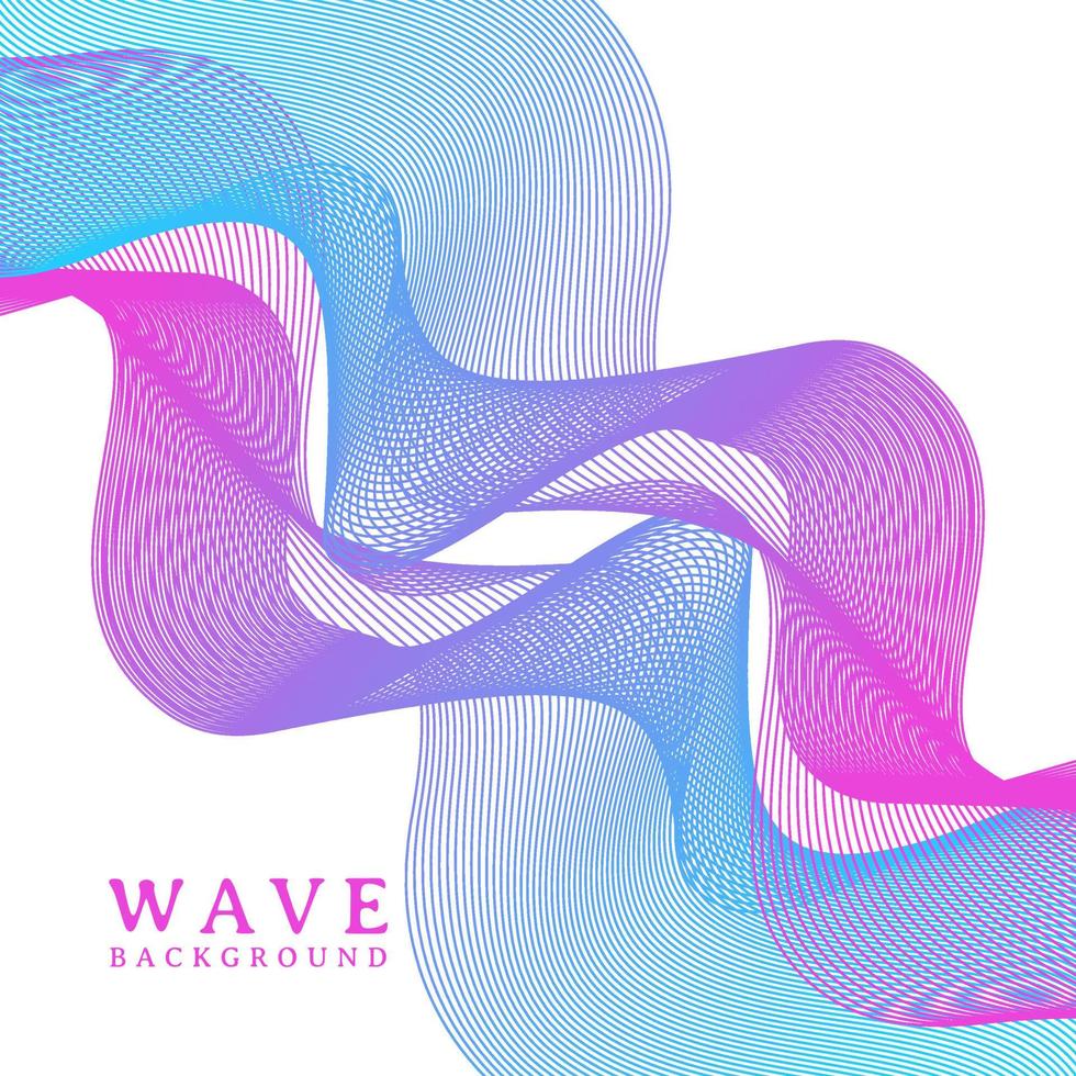 abstract colorful wavy line flowing background vector