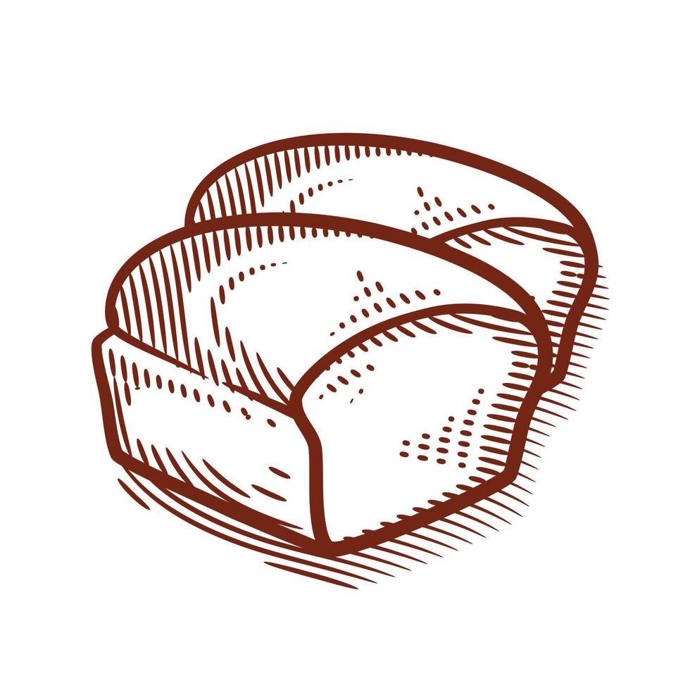 Hand drawn bread and bakery vector illustration line art