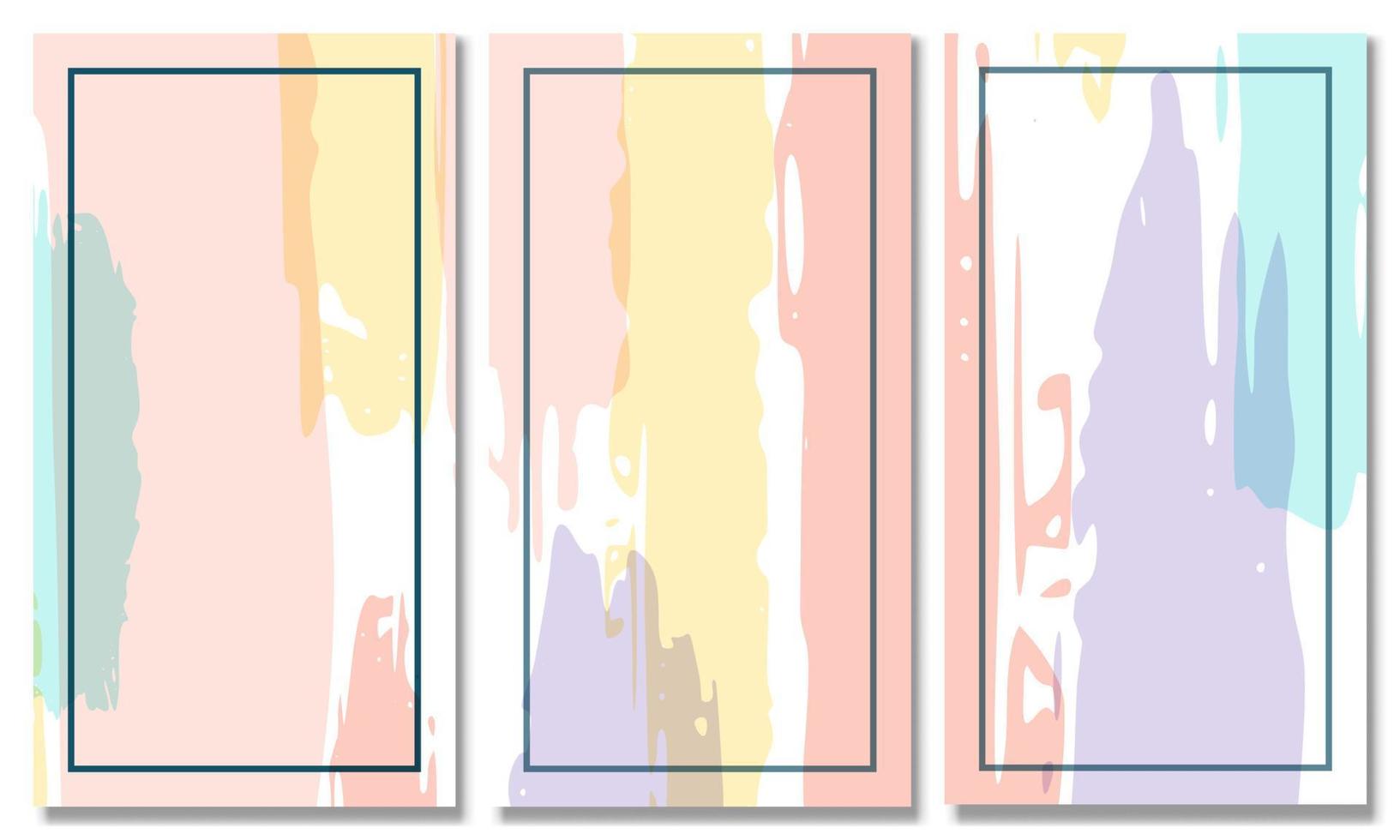 conjunto de fondo de forma abstracta memphis color pastel vector
